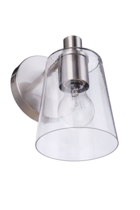 Craftmade 12605BNK1 One Light Wall Sconce, Brushed Polished Nickel