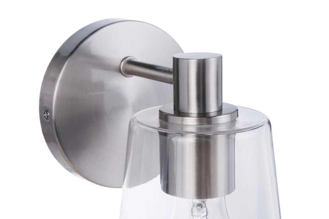 Craftmade 12605BNK1 One Light Wall Sconce, Brushed Polished Nickel