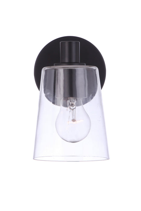 Craftmade 12605FB1 One Light Wall Sconce, Flat Black