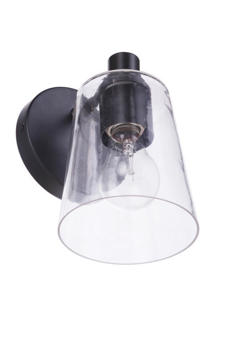 Craftmade 12605FB1 One Light Wall Sconce, Flat Black