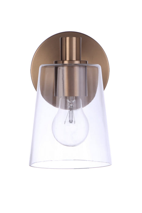 Craftmade 12605SB1 One Light Wall Sconce, Satin Brass