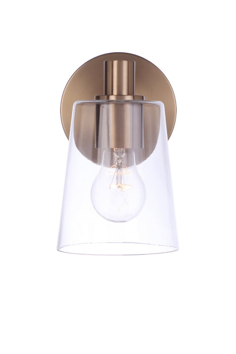 Craftmade 12605SB1 One Light Wall Sconce, Satin Brass