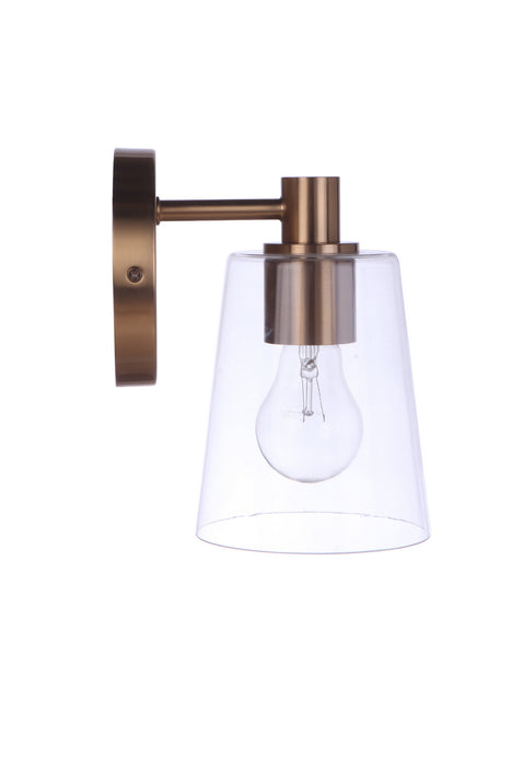 Craftmade 12605SB1 One Light Wall Sconce, Satin Brass