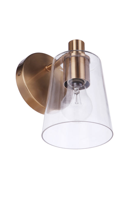 Craftmade 12605SB1 One Light Wall Sconce, Satin Brass