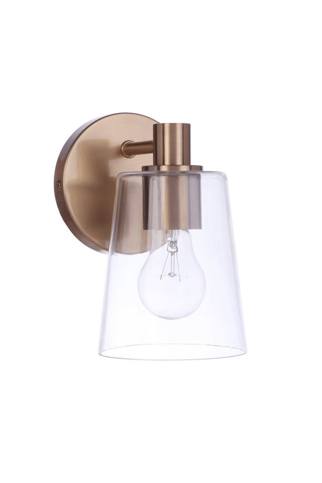 Craftmade 12605SB1 One Light Wall Sconce, Satin Brass