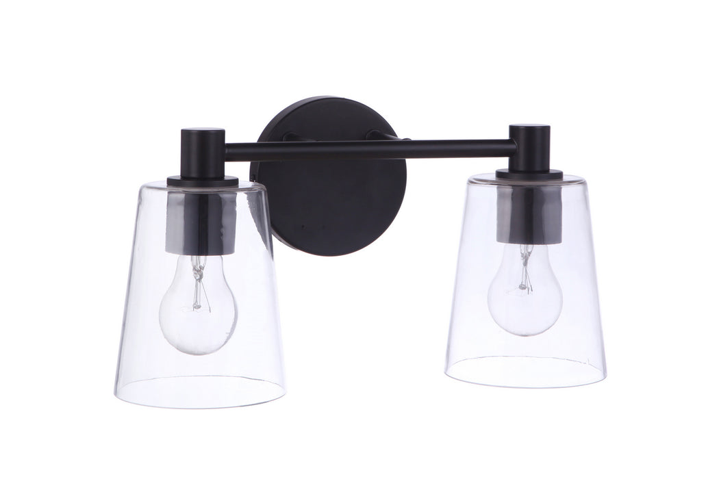 Craftmade 12615FB2 Two Light Vanity, Flat Black