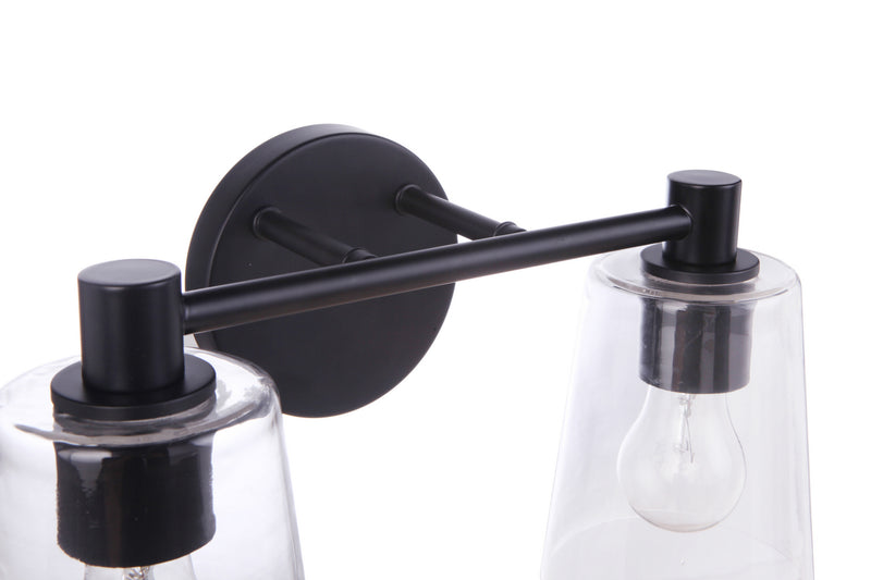 Craftmade 12615FB2 Two Light Vanity, Flat Black