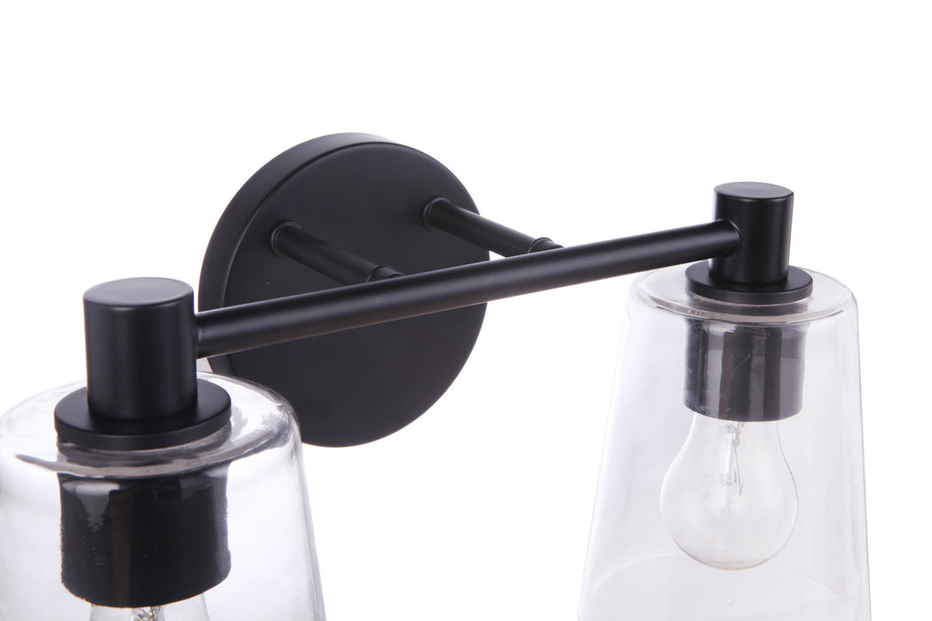 Craftmade 12615FB2 Two Light Vanity, Flat Black