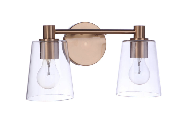 Craftmade 12615SB2 Two Light Vanity, Satin Brass