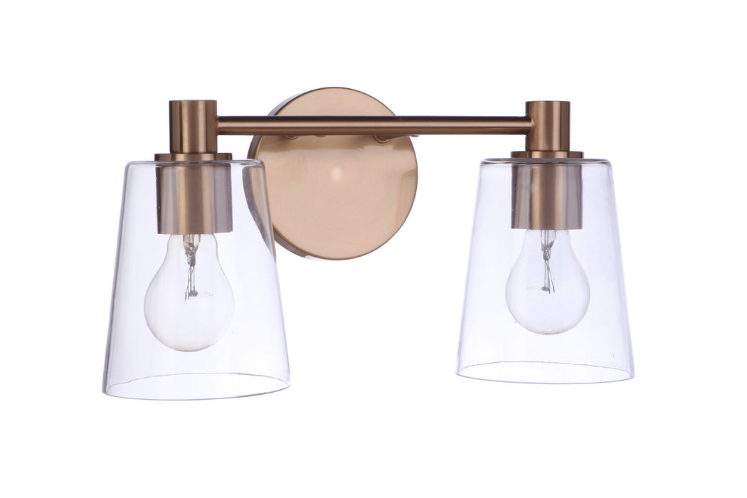 Craftmade 12615SB2 Two Light Vanity, Satin Brass