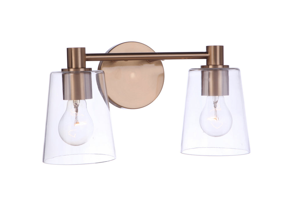 Craftmade 12615SB2 Two Light Vanity, Satin Brass