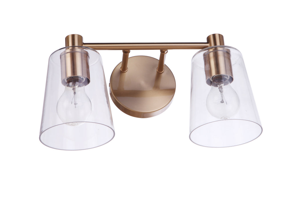 Craftmade 12615SB2 Two Light Vanity, Satin Brass