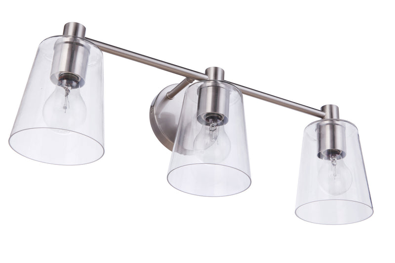 Craftmade 12623BNK3 Three Light Vanity, Brushed Polished Nickel