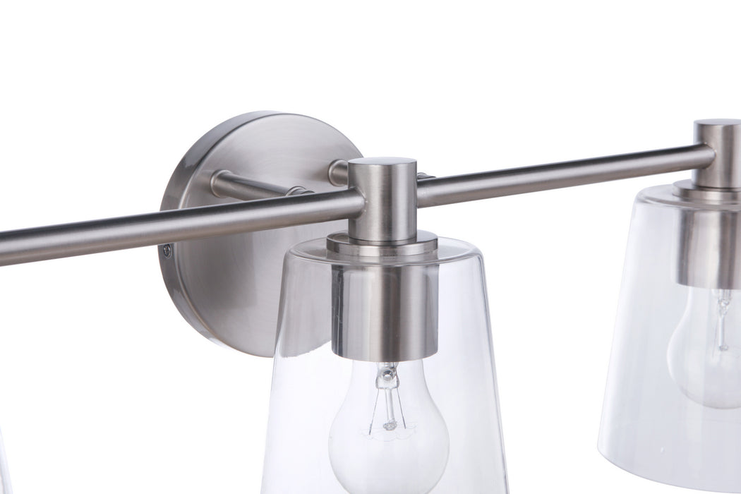 Craftmade 12623BNK3 Three Light Vanity, Brushed Polished Nickel