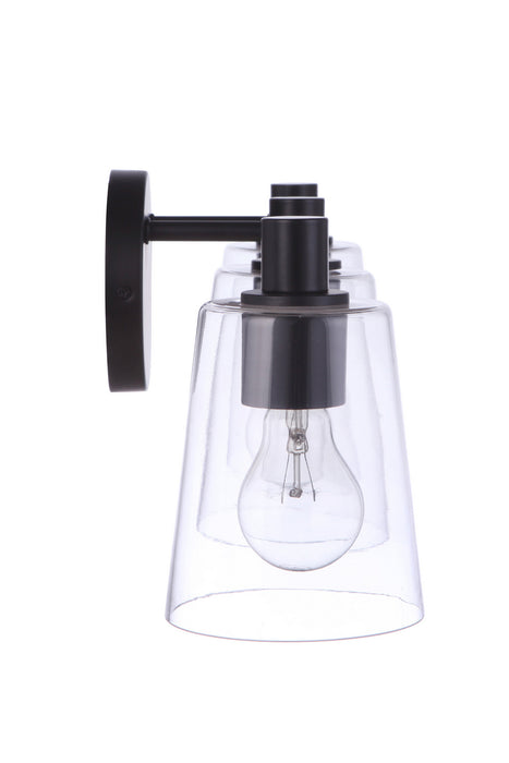 Craftmade 12623FB3 Three Light Vanity, Flat Black