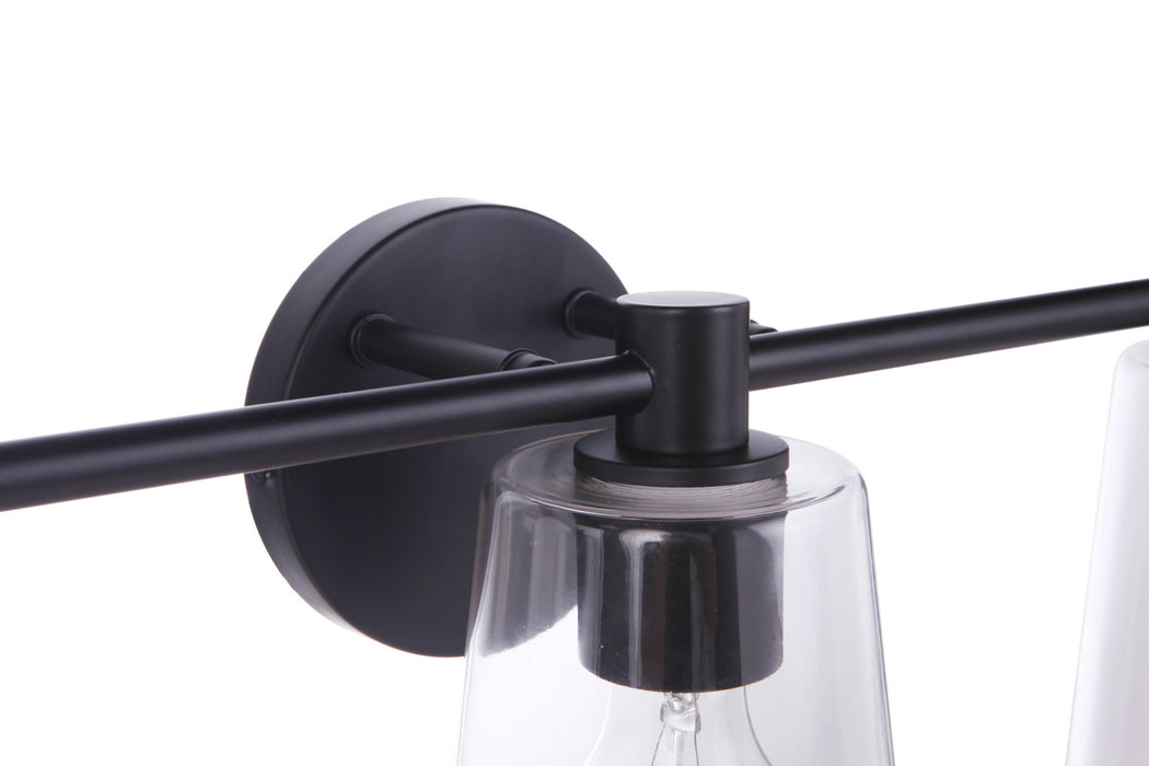 Craftmade 12623FB3 Three Light Vanity, Flat Black
