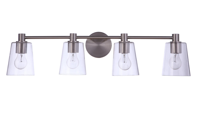 Craftmade 12633BNK4 Four Light Vanity, Brushed Polished Nickel
