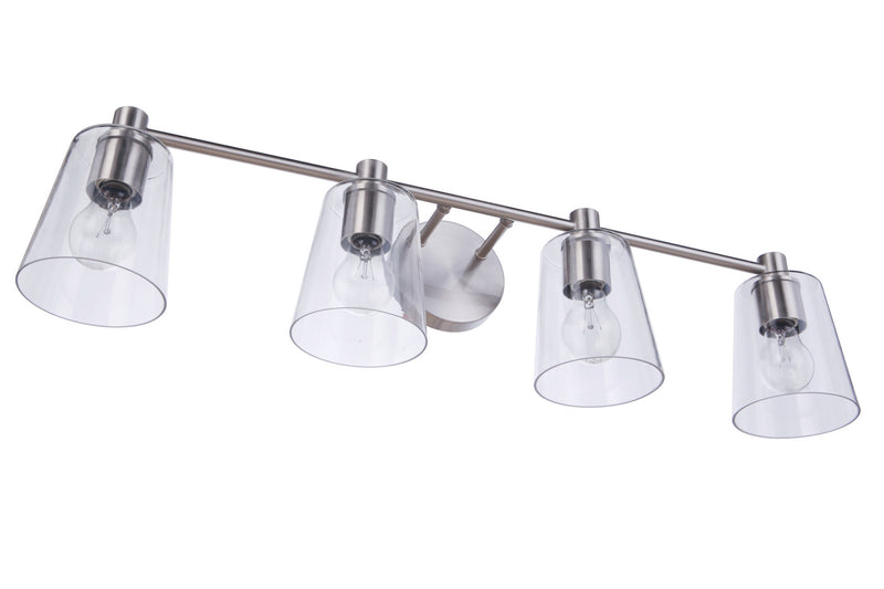 Craftmade 12633BNK4 Four Light Vanity, Brushed Polished Nickel