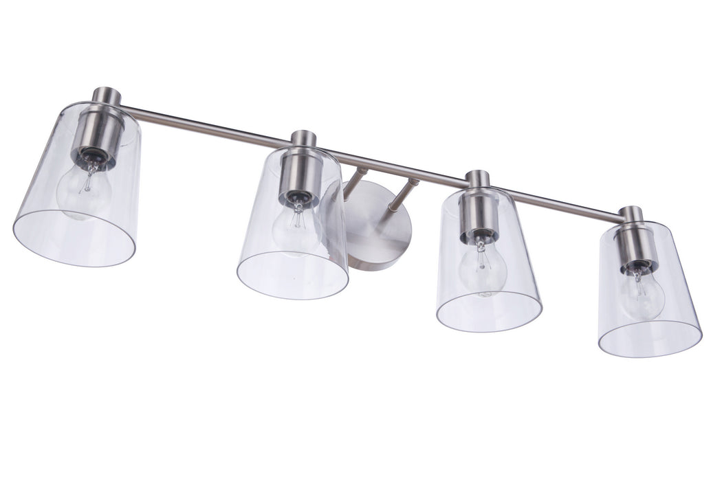 Craftmade 12633BNK4 Four Light Vanity, Brushed Polished Nickel