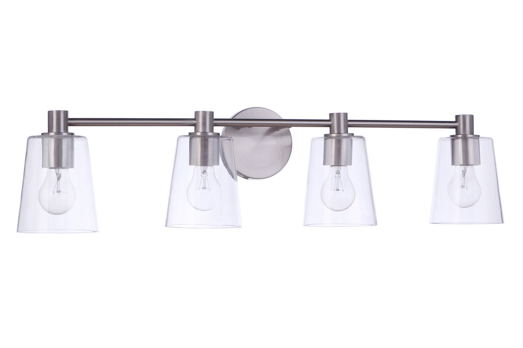 Craftmade 12633BNK4 Four Light Vanity, Brushed Polished Nickel