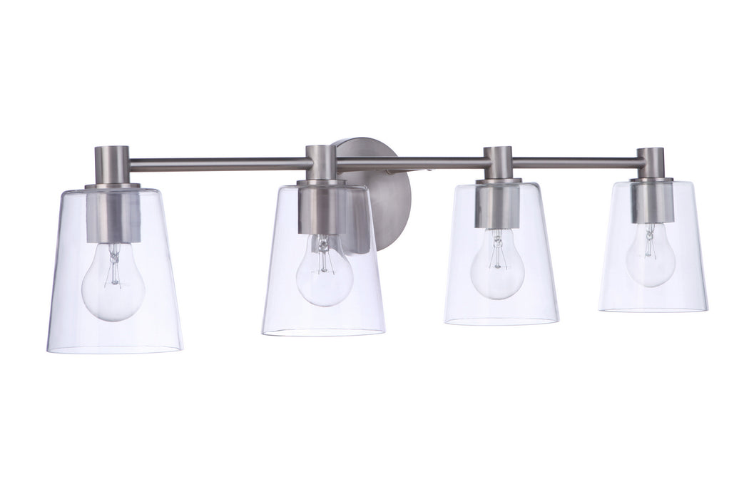 Craftmade 12633BNK4 Four Light Vanity, Brushed Polished Nickel