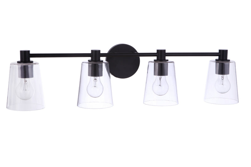 Craftmade 12633FB4 Four Light Vanity, Flat Black