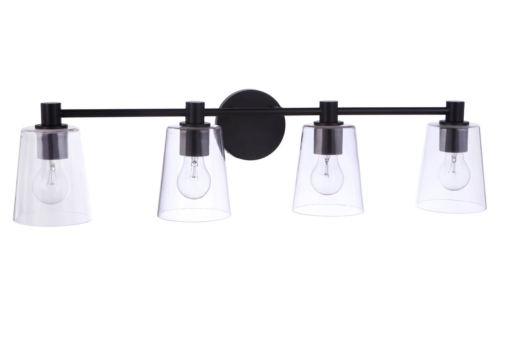 Craftmade 12633FB4 Four Light Vanity, Flat Black