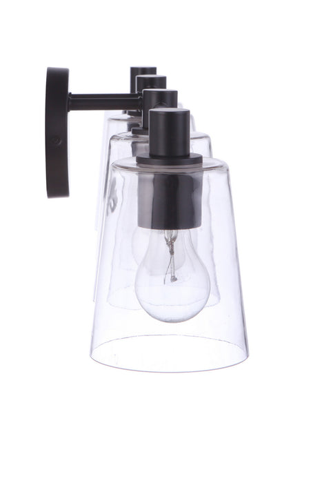 Craftmade 12633FB4 Four Light Vanity, Flat Black