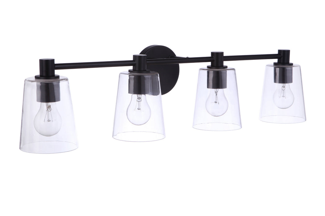 Craftmade 12633FB4 Four Light Vanity, Flat Black