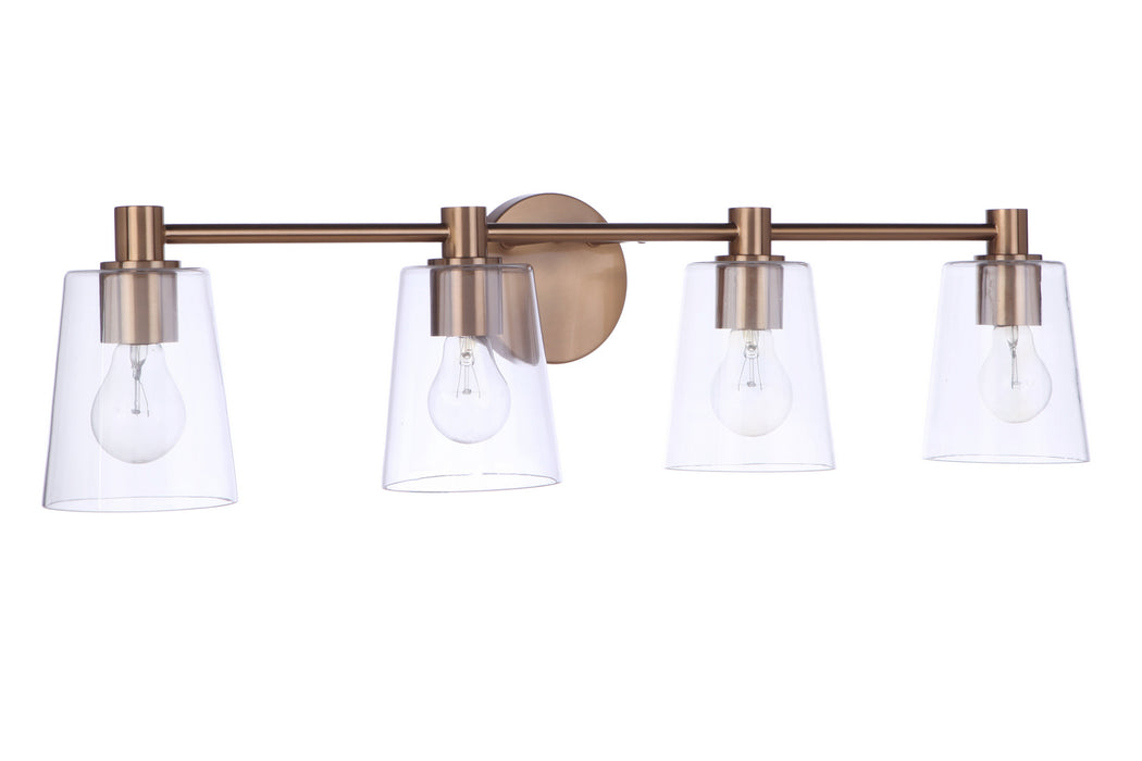 Craftmade 12633SB4 Four Light Vanity, Satin Brass