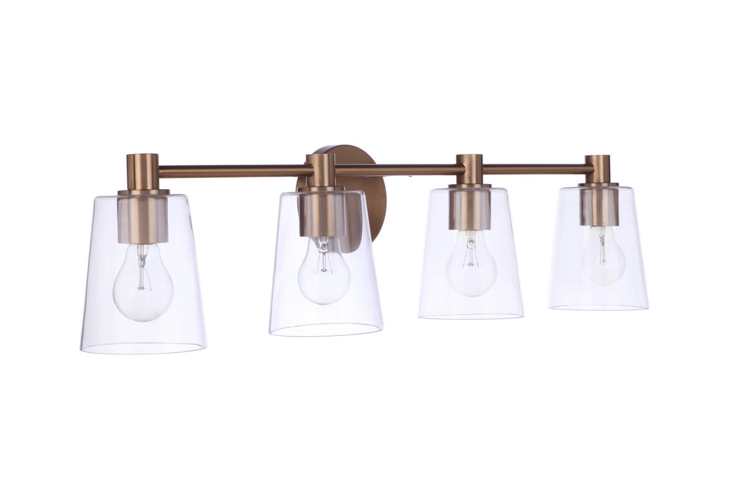 Craftmade 12633SB4 Four Light Vanity, Satin Brass