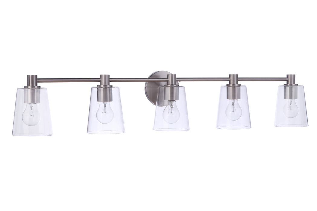 Craftmade 12642BNK5 Five Light Vanity, Brushed Polished Nickel