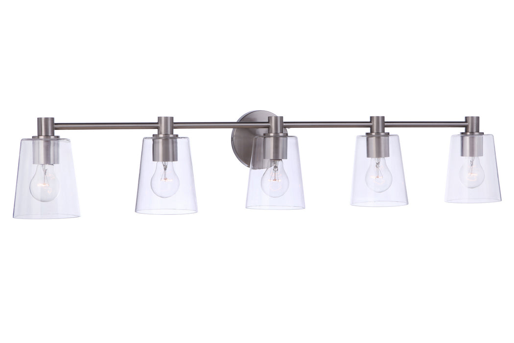 Craftmade 12642BNK5 Five Light Vanity, Brushed Polished Nickel