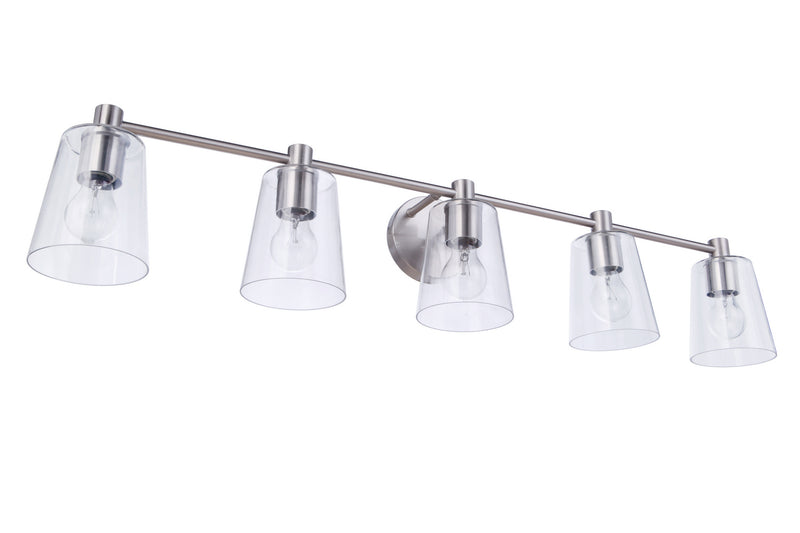 Craftmade 12642BNK5 Five Light Vanity, Brushed Polished Nickel
