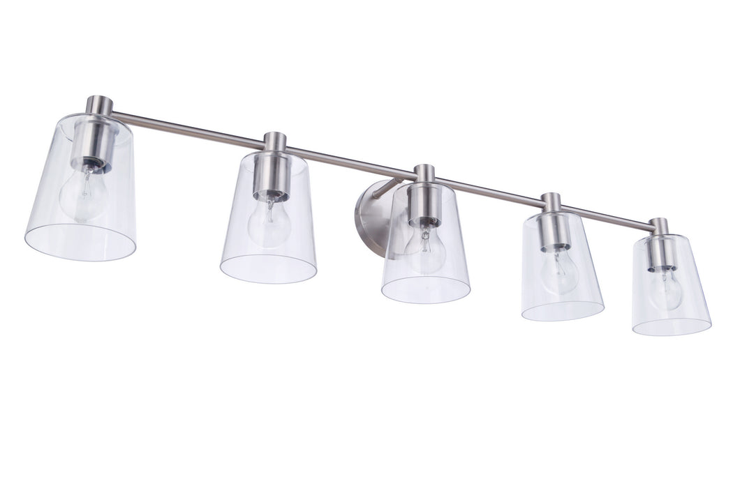 Craftmade 12642BNK5 Five Light Vanity, Brushed Polished Nickel