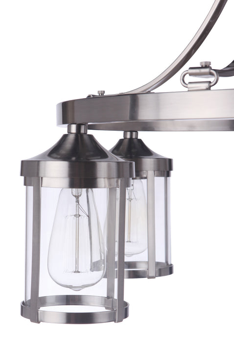 Craftmade 55325-BNK Five Light Chandelier, Brushed Polished Nickel