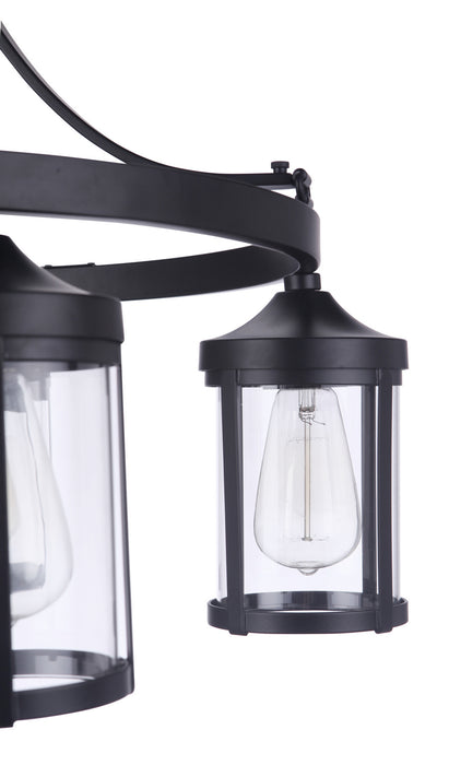 Craftmade 55325-FB Five Light Chandelier, Flat Black