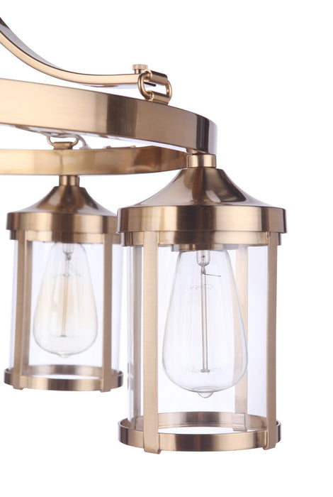 Craftmade 55325-SB Five Light Chandelier, Satin Brass