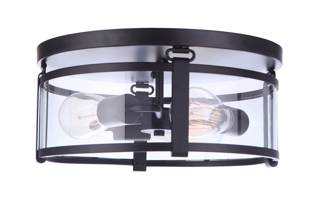 Craftmade 55383-FB Three Light Flushmount, Flat Black