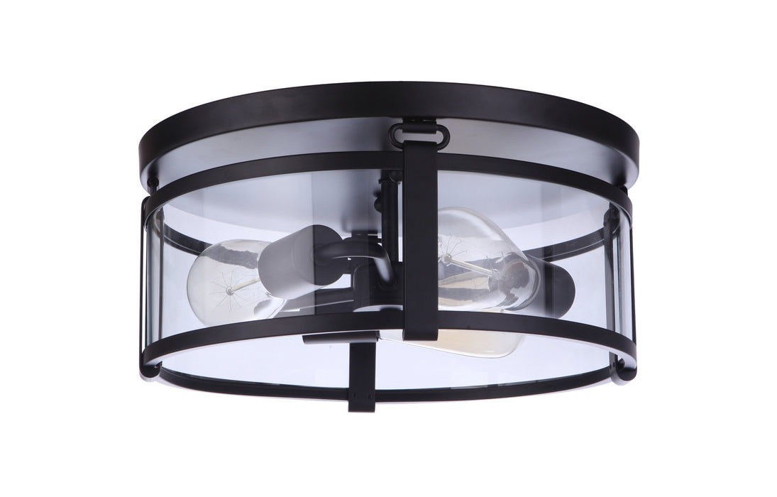Craftmade 55383-FB Three Light Flushmount, Flat Black