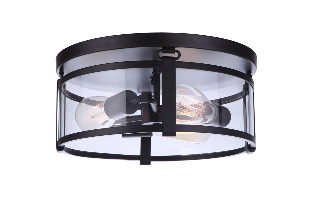 Craftmade 55383-FB Three Light Flushmount, Flat Black