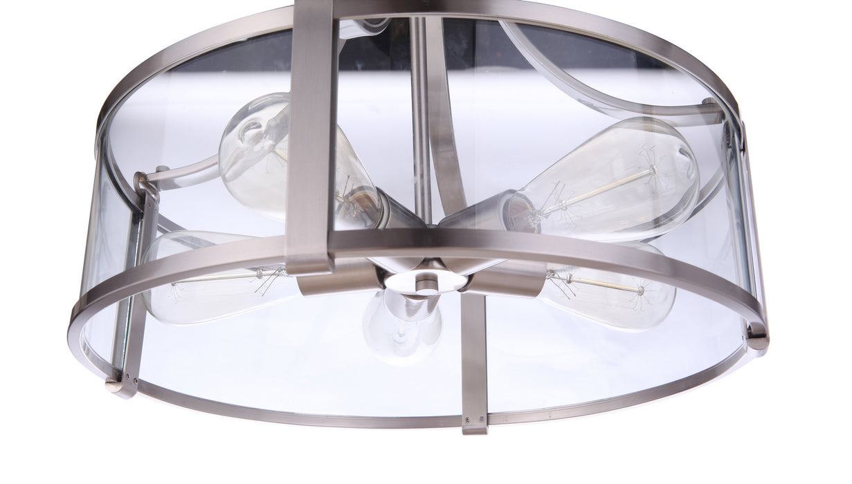 Craftmade 55395-BNK Five Light Pendant, Brushed Polished Nickel