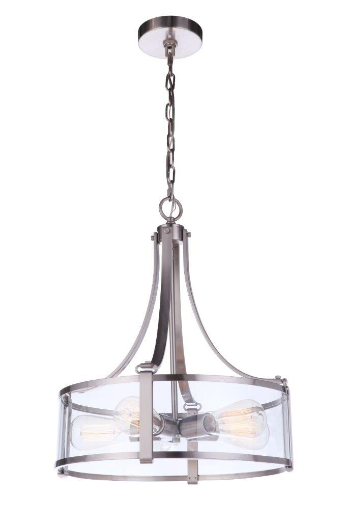 Craftmade 55395-BNK Five Light Pendant, Brushed Polished Nickel