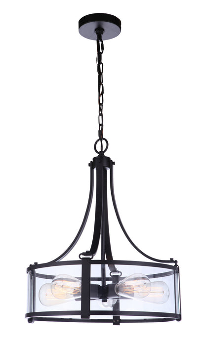 Craftmade 55395-FB Five Light Pendant, Flat Black