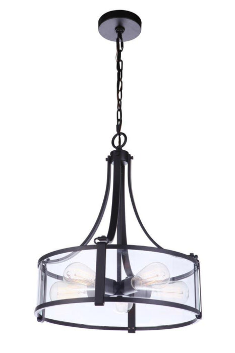 Craftmade 55395-FB Five Light Pendant, Flat Black
