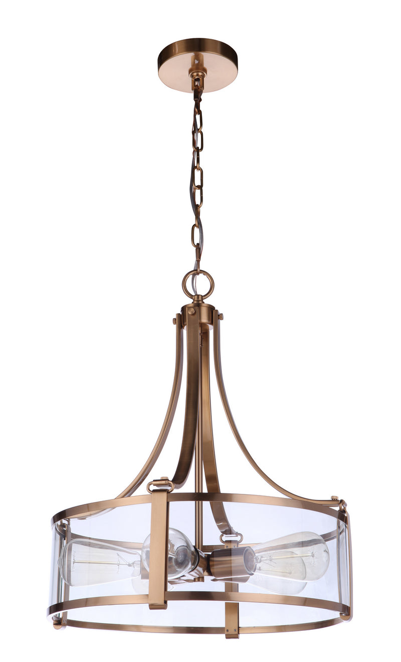 Craftmade 55395-SB Five Light Pendant, Satin Brass