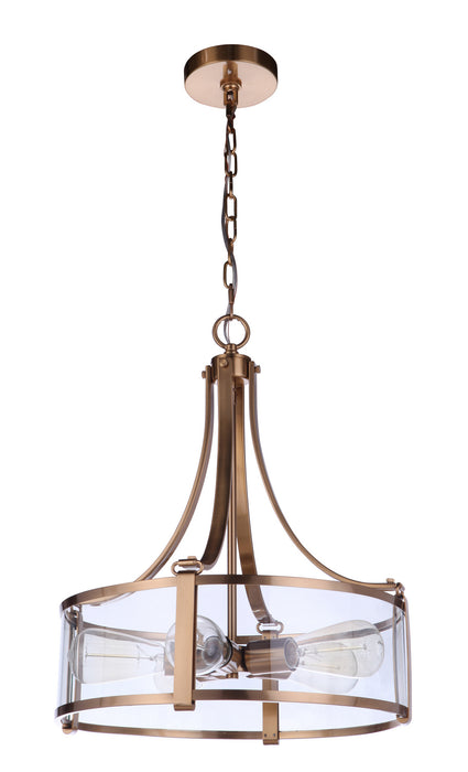 Craftmade 55395-SB Five Light Pendant, Satin Brass