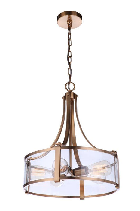 Craftmade 55395-SB Five Light Pendant, Satin Brass