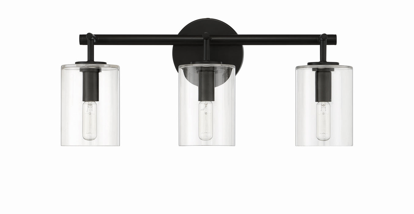 Craftmade 55603-FB Three Light Vanity, Flat Black