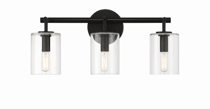 Craftmade 55603-FB Three Light Vanity, Flat Black